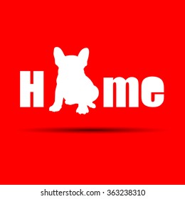 dog vector breed cute pet animal bulldog french