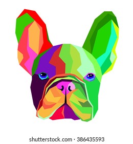 dog vector breed cute pet animal bulldog french