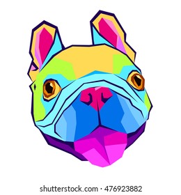 dog vector breed cute pet animal bulldog french