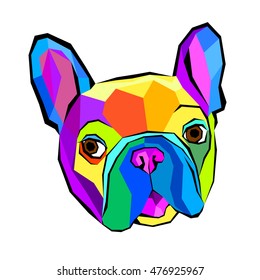 dog vector breed cute pet animal bulldog french