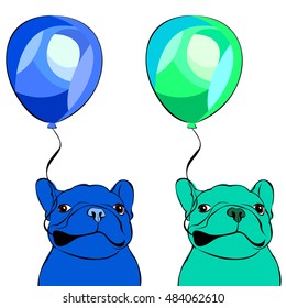 dog vector breed cute pet animal bulldog french