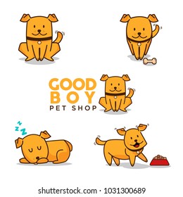 Dog vector character. Cute dog