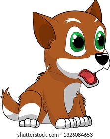 Dog vector character. Cute dog.