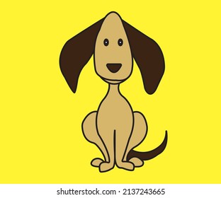 Dog vector clip art illustration
