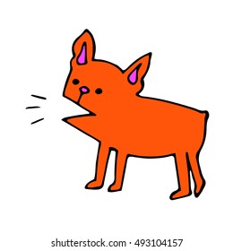 dog vector, cute french bulldog