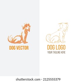 Diseño de vectores de perro para el logotipo de animales