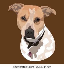 Dog Vector Design With chocolate Color Background