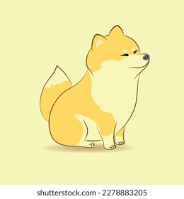 dog vector design illustration line art