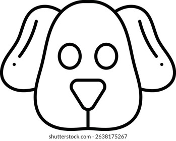 dog vector, design, line icon