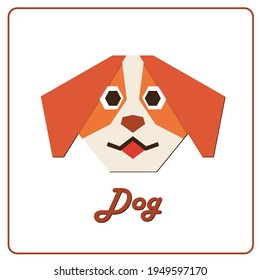 Diseño vectorial de perro en fondo blanco