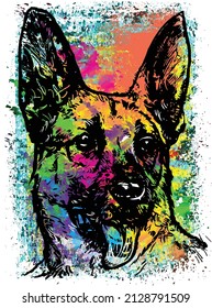 El diseño de vectores de perro se utiliza para comerciales o editoriales y es capaz de editar cualquier tamaño, color, fondo, etc
