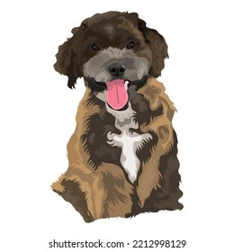 Dog vector Design With White color background