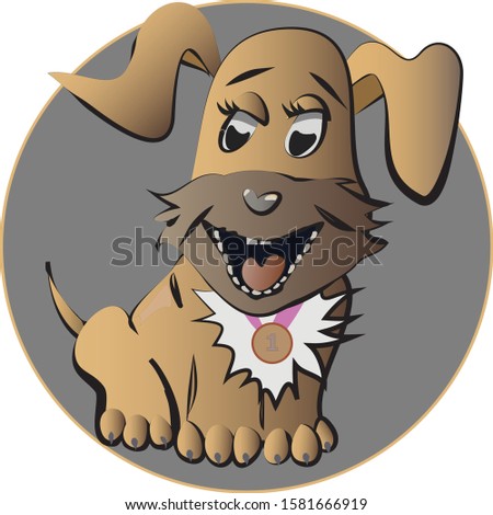 dog vector drawing new version illustration