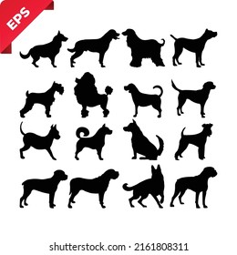 Dog vector eps black and white view svg