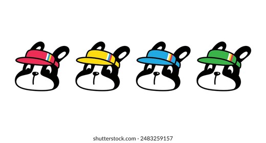 dog vector french bulldog cap golf sport icon cartoon character puppy pet doodle illustration clip art symbol isolated design
