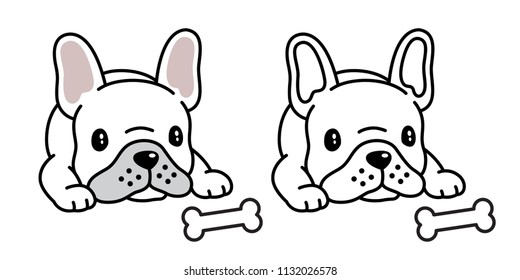 dog vector french bulldog icon logo cartoon character illustration symbol doodle