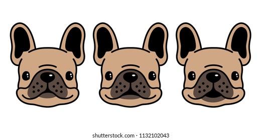 dog vector french bulldog icon logo character cartoon illustration symbol doodle brown