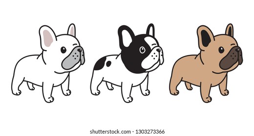 dog vector french bulldog icon character cartoon puppy breed logo illustration doodle