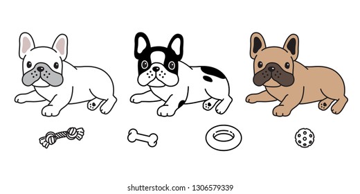 dog vector french bulldog icon character cartoon puppy breed toy logo illustration doodle symbol