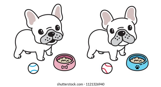 dog vector french bulldog logo icon baseball bowl cartoon character illustration symbol