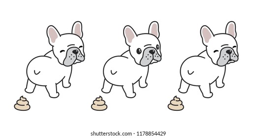 dog vector french bulldog poo cartoon character illustration symbol doodle