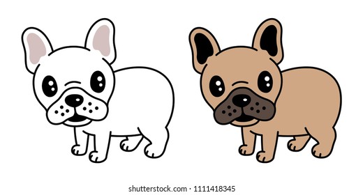 dog vector french bulldog pug icon logo cartoon character illustration doodle