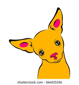 dog vector funny little home eared background