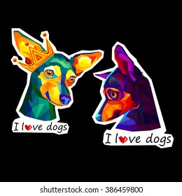 dog vector funny little home eared background