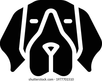 dog vector glyph flat icon