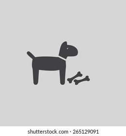 Dog vector icon 