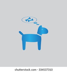 Dog vector icon 