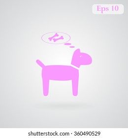 Dog vector icon 