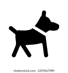 dog vector icon, black abstract puppy sign, pet symbol, simple vet logo