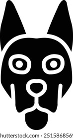 Ilustración de diseño de icono de Vector de perro