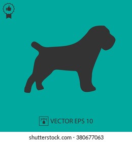 Dog vector icon EPS 10. Dog simple isolated silhouette. Chinese year zodiac symbol 2018 logo.