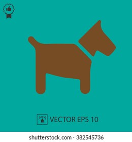 Dog vector icon EPS 10. Simple isolated sign symbol.Chinese year zodiac symbol 2018 logo.