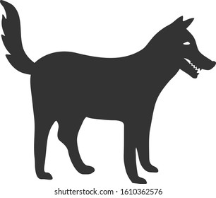 Dog vector icon. Flat Dog symbol is isolated on a white background.