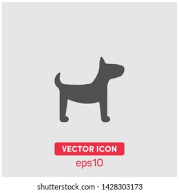 Dog vector icon illustration. Filled dog symbol icon. Premium quality.