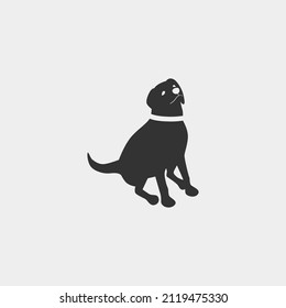 Dog vector icon illustration sign