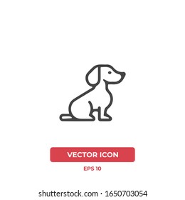 Dog vector icon illustration. Ui/Ux. Premium quality.