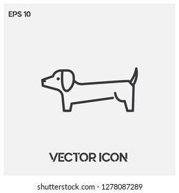 Dog vector icon illustration.Premium line art dog logo design.