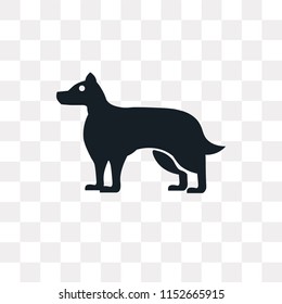 Dog vector icon isolated on transparent background, Dog logo concept