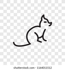 Dog vector icon isolated on transparent background, Dog logo concept