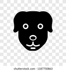 Dog vector icon isolated on transparent background, Dog transparency logo concept