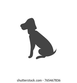 Dog vector icon isolated on white background