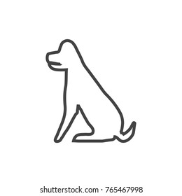 Dog vector icon isolated on white background