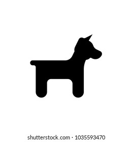 dog vector icon on white background for web design and decoration of greeting cards.
