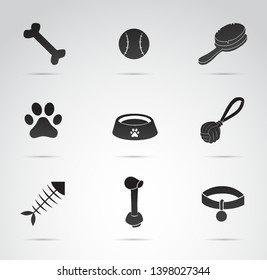 Dog Vector Icon Set Illustration.