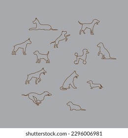 Dog Vector, Dog Icon, Icon Set, Puppy Set 