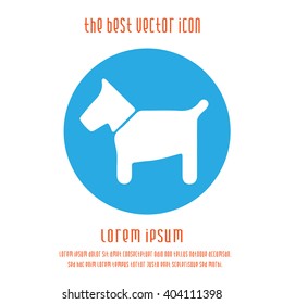 Dog vector icon. Dog simple isolated. Chinese year zodiac symbol 2018 logo.